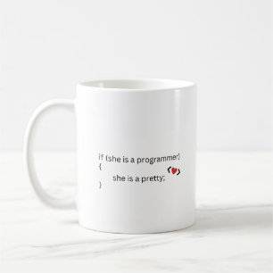 Beautiful Programmer Girl, Coding Designed mug
