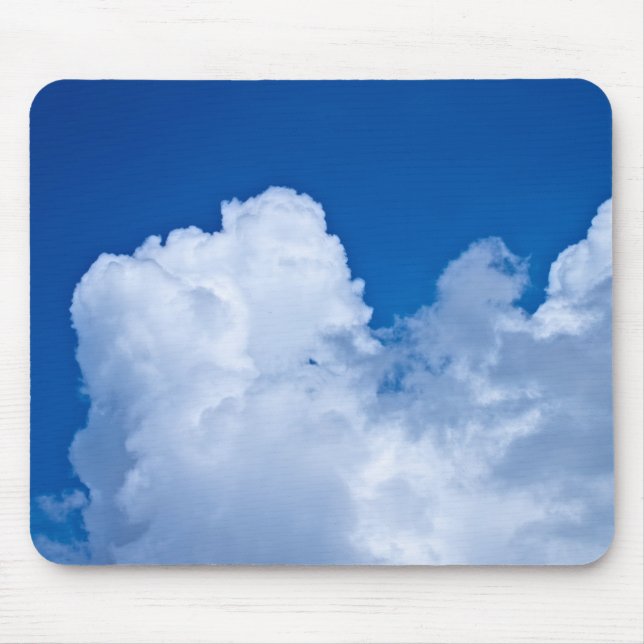 Beautiful puffy clouds in blue sky mouse pad (Front)