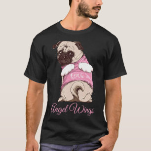 Beautiful Pug. Angel Wings. Classic 896 T-Shirt