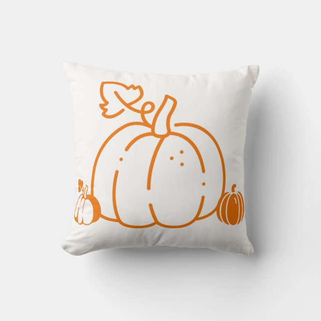 beautiful pumpkin design throw pillow (Front)