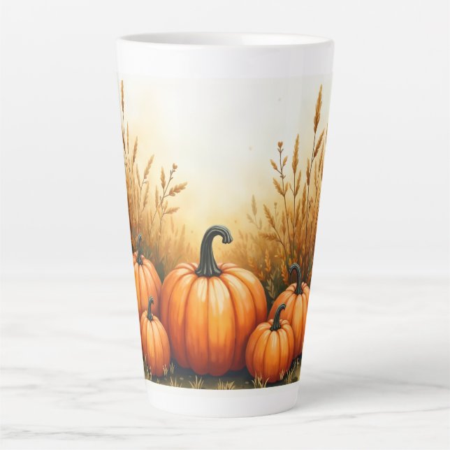 Beautiful Pumpkin Patch Latte Mug (Front)