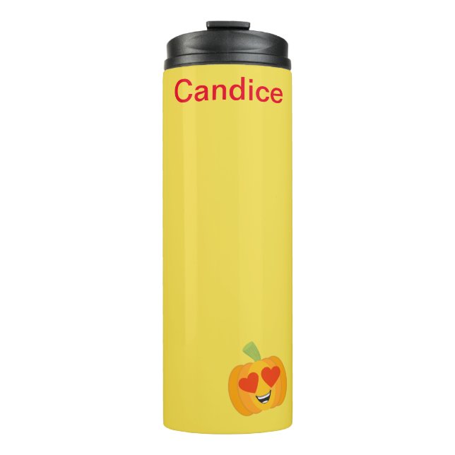 Beautiful Pumpkin Personalize Thermal Tumbler (Front)