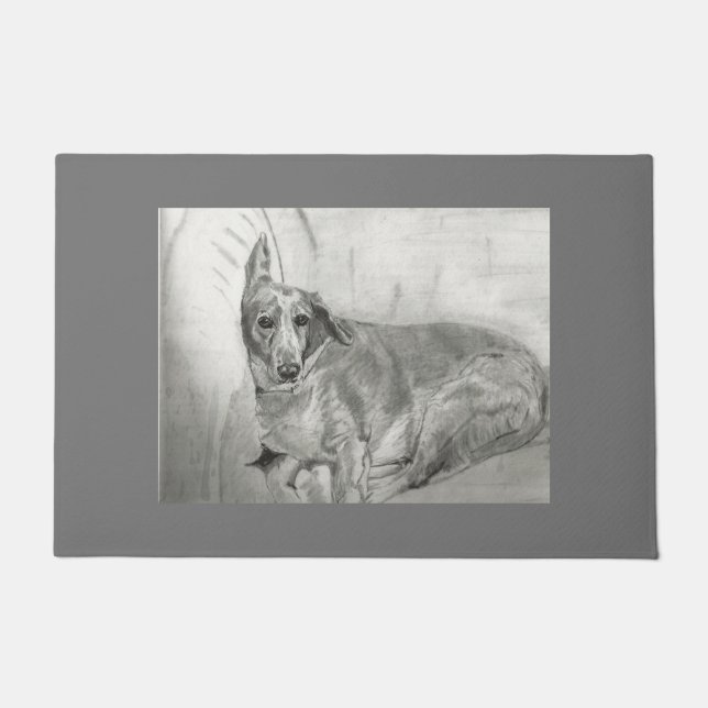 Beautiful Pup Door Mat (Front)