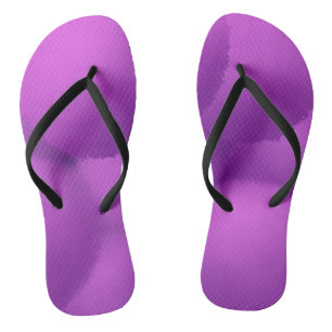 Beautiful Purple Allium Flower Painting Flip Flops