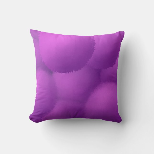 Beautiful Purple Allium Flower Painting Throw Pillow (Front)