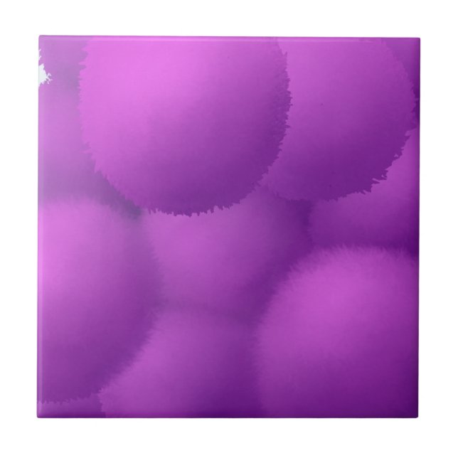 Beautiful Purple Allium Flower Painting Tile (Front)