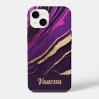 Beautiful Purple and Gold Marble Design