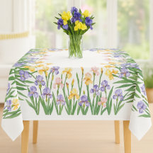 Beautiful Purple and Yellow Irises / Spring Flower