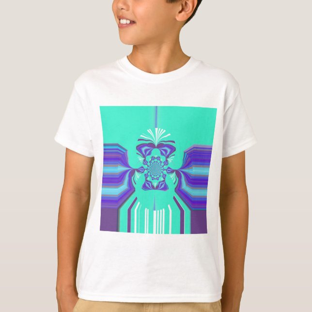 Beautiful Purple Cyan Iridescent Blue vector colou T-Shirt (Front)