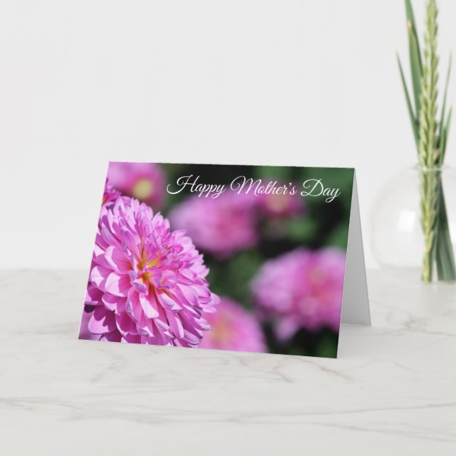 Beautiful Purple Dahlia Card (Front)