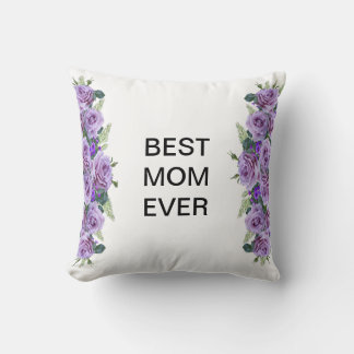 Beautiful Purple floral pillow for Mom
