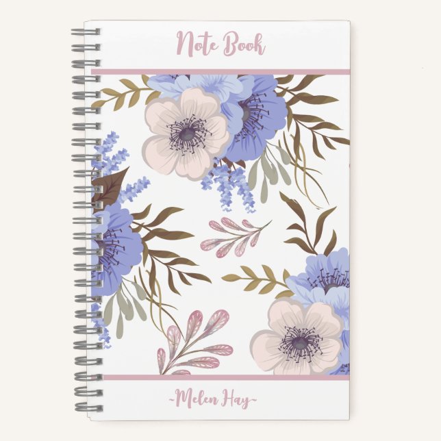 Beautiful Purple Flower Notebook (Front)