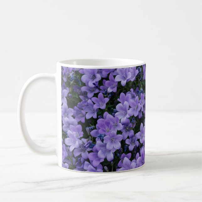 Beautiful Purple Flowers Coffee Mug (Left)