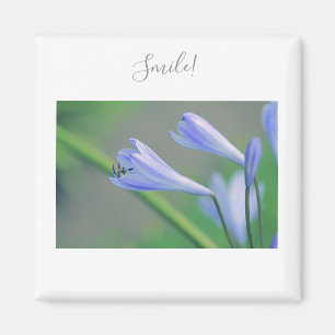 Beautiful Purple Flowers Smile Motivation Magnet