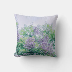Beautiful Purple Flowers Throw Pillow