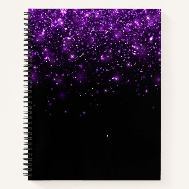 Beautiful Purple Glitter  Notebook (Front)