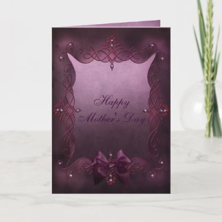 Beautiful Purple Gothic Frame Mother's Day Card