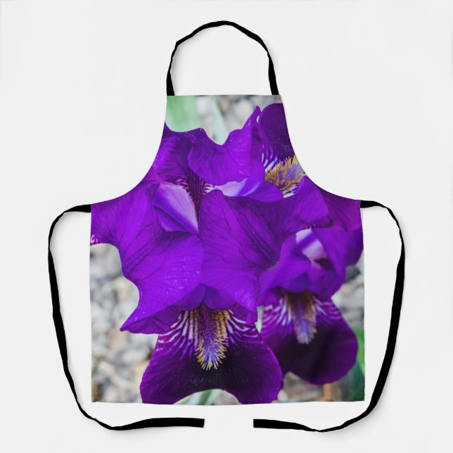 Beautiful purple iris apron (Front)