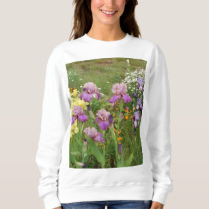 Beautiful Purple Iris Flower floral Photo Sweatshirt