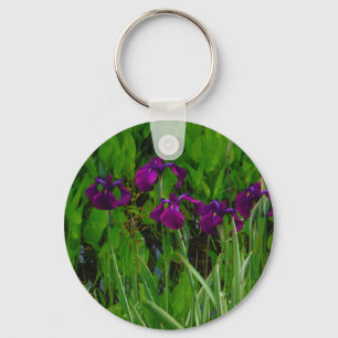 Beautiful Purple Iris Keychain