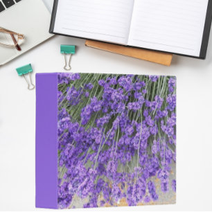 Beautiful Purple Lavender Blooms Floral Binder