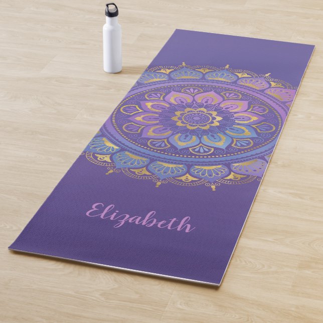 Beautiful Purple Mandala Pattern Yoga Mat (In Situ)