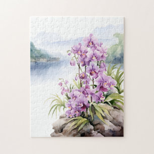 Beautiful Purple Orchids Jigsaw Puzzle