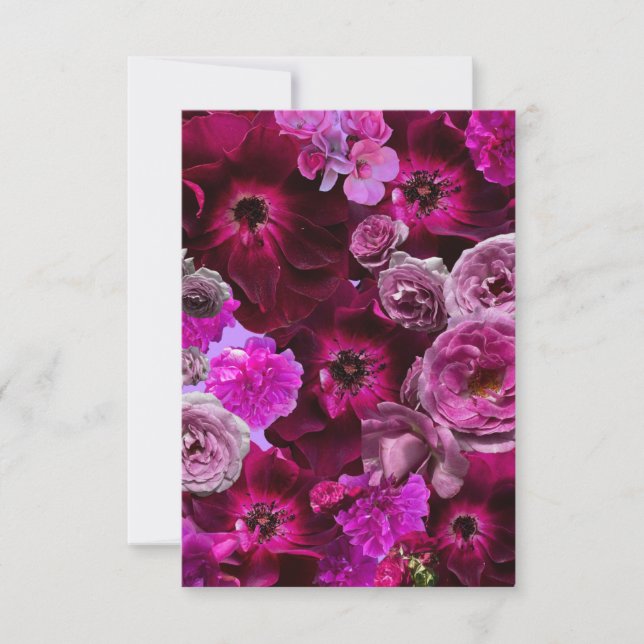 Beautiful Purple Rose Collage Card (Front)