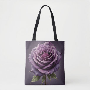 Beautiful purple rose tote bag