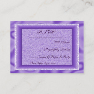 Beautiful Purple Texture RSVP & Save The Date Enclosure Card