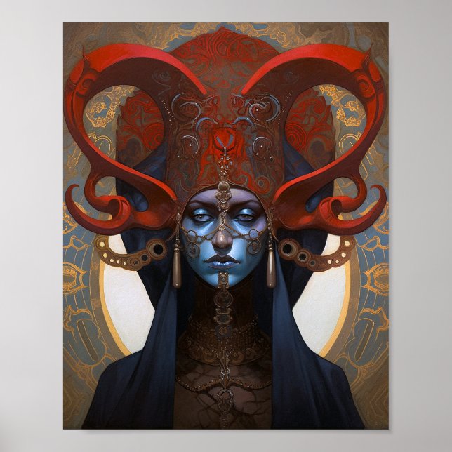Beautiful Queen Fantasy Art Poster (Front)