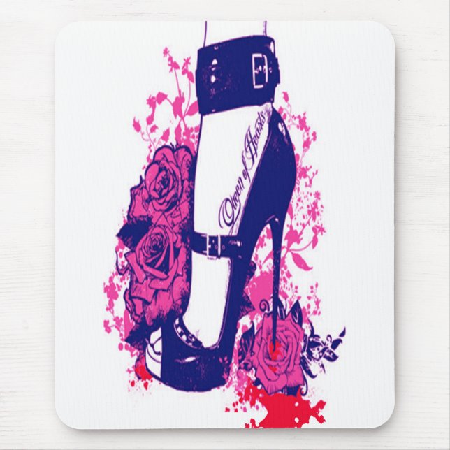 Beautiful Queen of hearts tattooed foot Mouse Pad (Front)