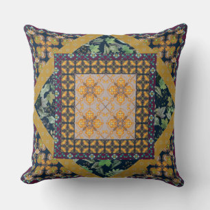 Beautiful Quilt Squares Throw Pillow