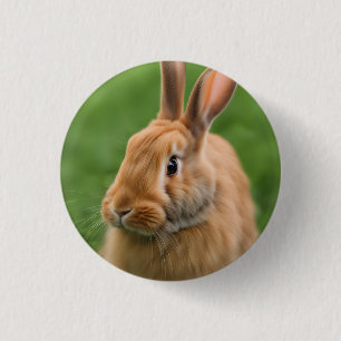 Beautiful Rabbit 1 Inch Round Button