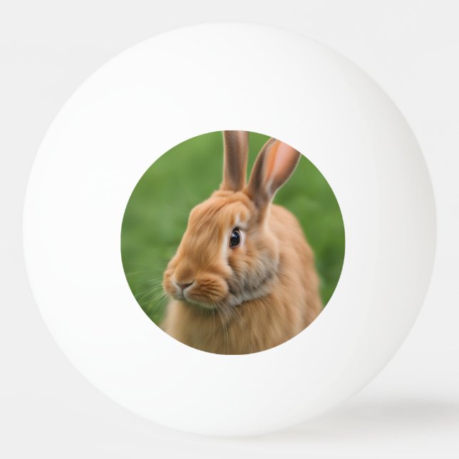 Beautiful Rabbit Ping Pong Ball (Front)