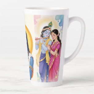 Beautiful Radha Krishna Blue Accent Coffee Mug 