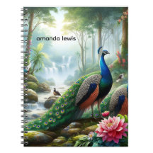 Beautiful Rain Forest with Peacock Personalized 