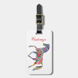 Beautiful Rainbow Colour Horse Thunder_Cove Luggage Tag