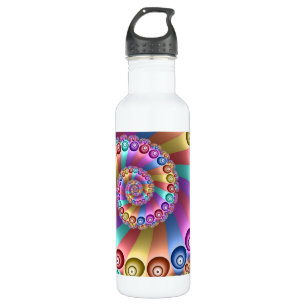 Beautiful Rainbow Colours Abstract Fractal Art 710 Ml Water Bottle