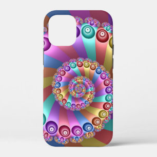 Beautiful Rainbow Colours Abstract Fractal Art iPhone 12 Mini Case