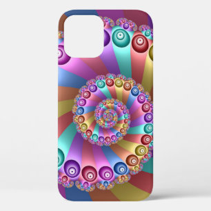Beautiful Rainbow Colours Abstract Fractal Art iPhone 12 Pro Case