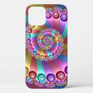 Beautiful Rainbow Colours Abstract Fractal Art iPhone 12 Case