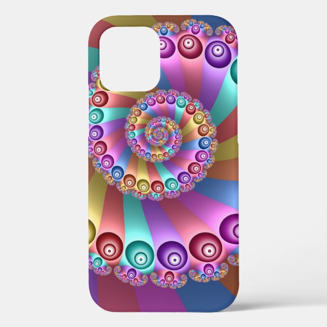 Beautiful Rainbow Colours Abstract Fractal Art Case-Mate iPhone Case (Back)