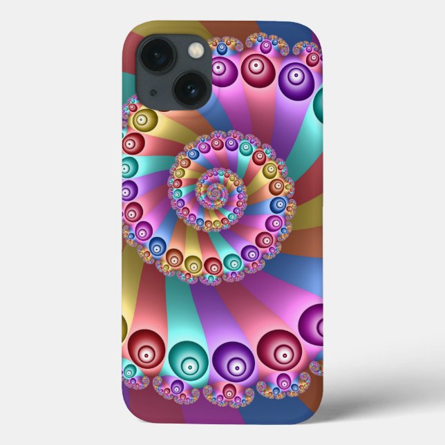 Beautiful Rainbow Colours Abstract Fractal Art Case-Mate iPhone Case (Back)