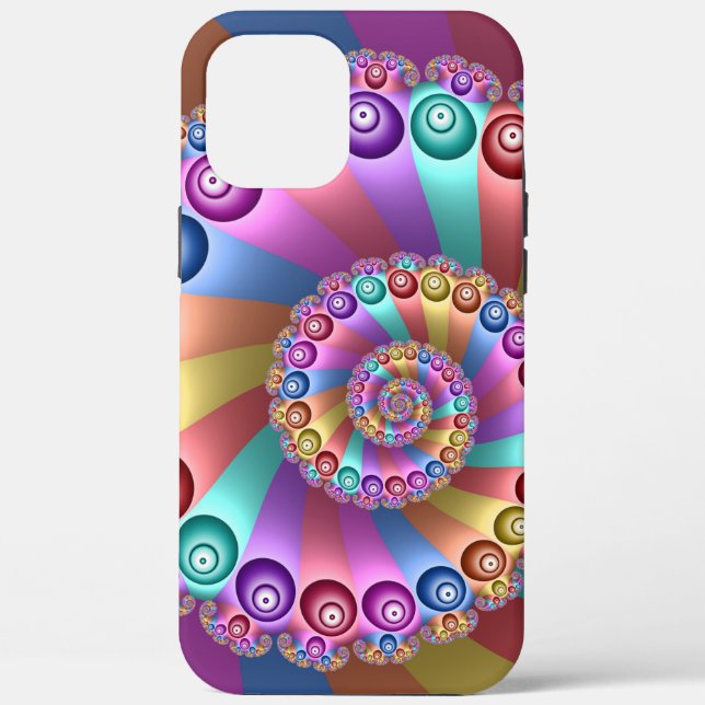 Beautiful Rainbow Colours Abstract Fractal Art Case-Mate iPhone Case (Back)