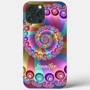 Beautiful Rainbow Colours Abstract Fractal Art Nam iPhone 13 Pro Max Case