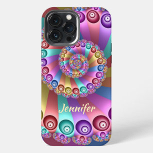 Beautiful Rainbow Colours Abstract Fractal Art Nam iPhone 13 Pro Max Case