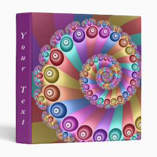 Beautiful Rainbow Colours Abstract Fractal Art Tex Binder
