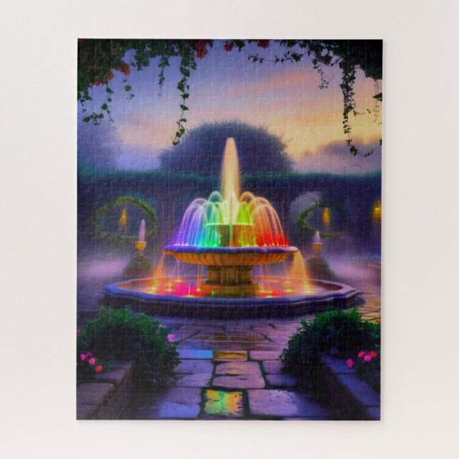 Beautiful Rainbow Fountain  Jigsaw Puzzle (Vertical)