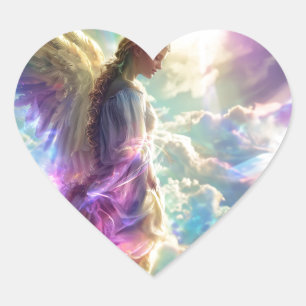 Beautiful Rainbow Guardian Angel Sticker